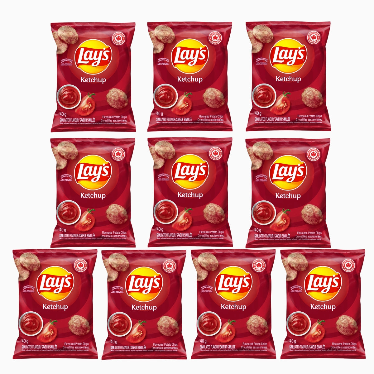 Lays Ketchup Potato Chips Minis 40g x 10ct
