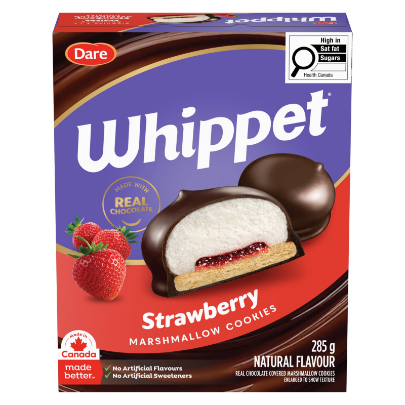 Dare Whippet Strawberry Marshmallow Cookies 285g