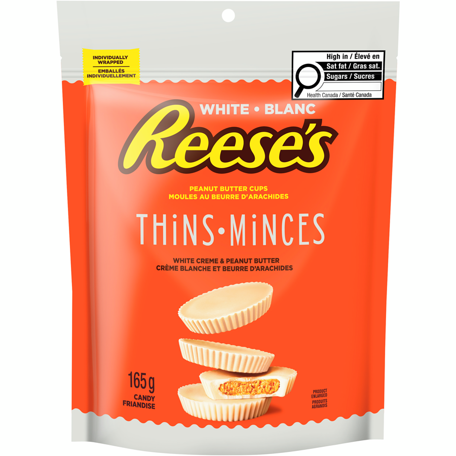 Reese's Peanut Butter Cups White Creme Thins 165g