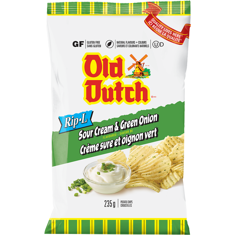 Old Dutch Cream & Onion Potato Chips 235g