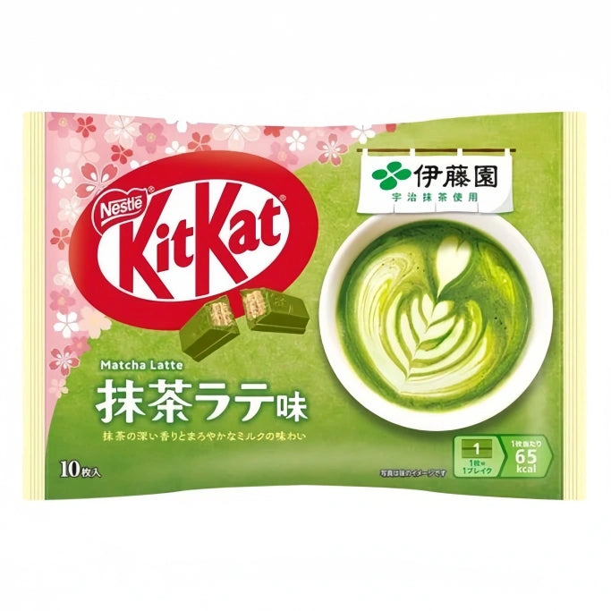 KitKat Mini Matcha Latte Chocolate Wafer Bars (10 Pieces)