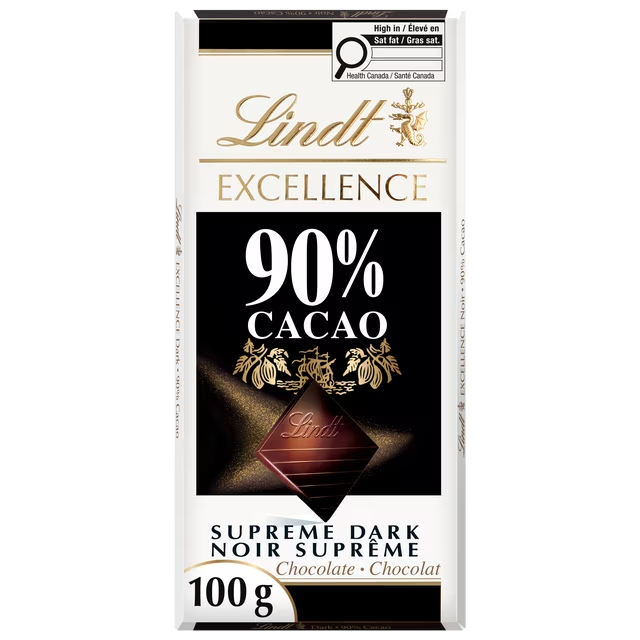 Lindt EXCELLENCE 90% Cacao Supreme Dark Chocolate Bar 100g