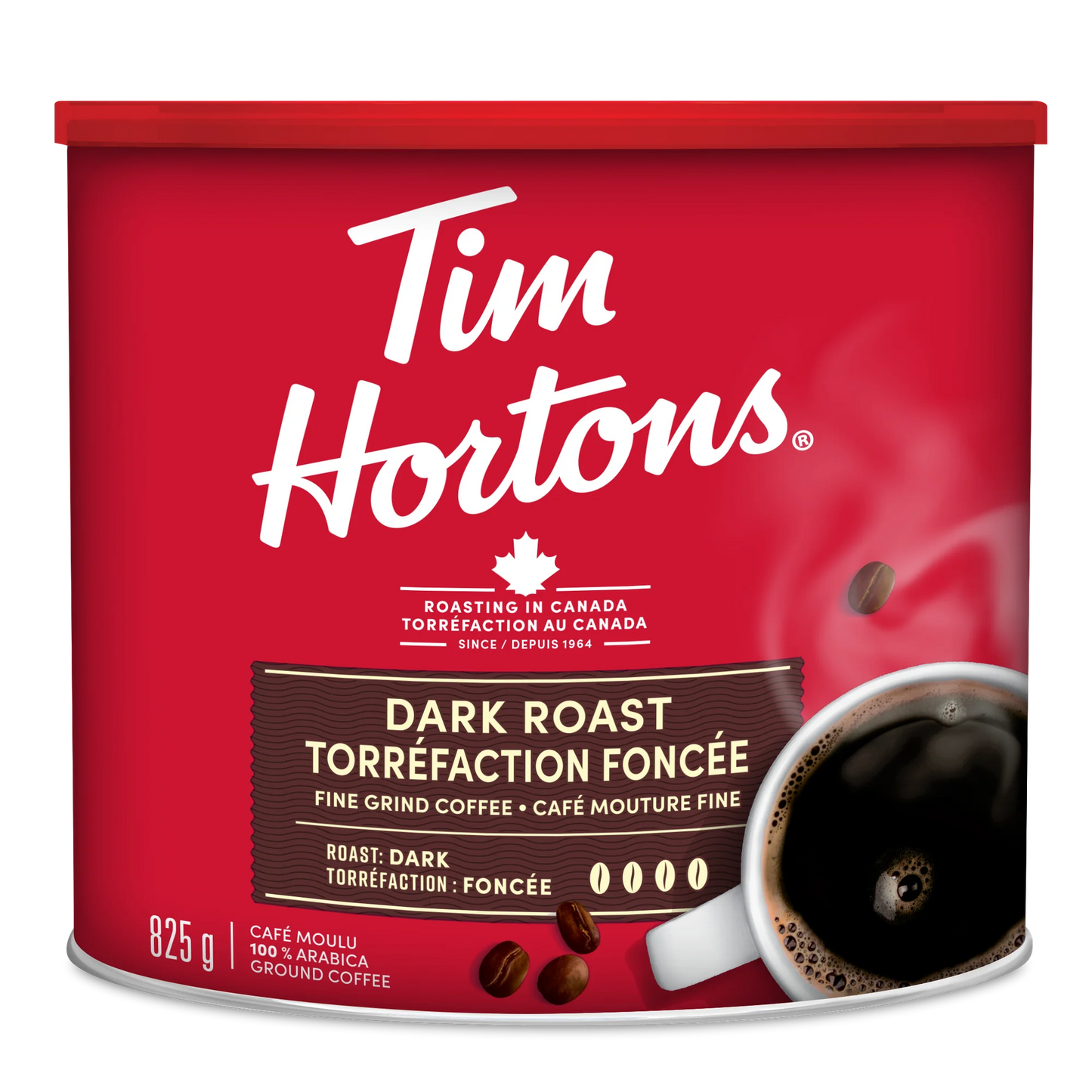 Tim Hortons Dark Roast Fine Grind Coffee 825g