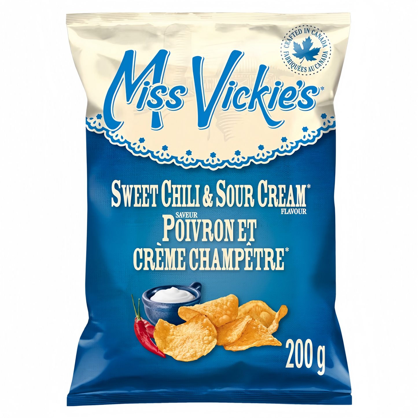 Miss Vickie's Kettle Cooked Potato Chips 200g (Sweet Chili & Sour Cream )