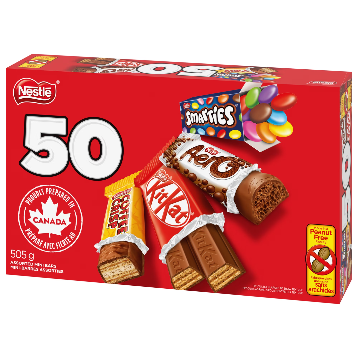 Canadian Nestle Chocolate Favorites Variety Pack Mini Bars 50ct, Peanut Free