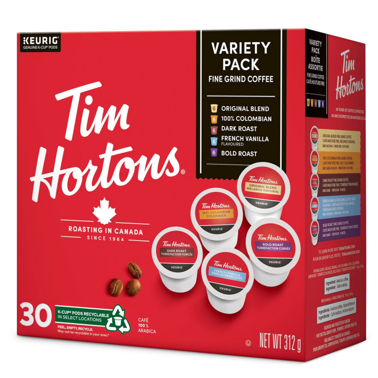 Tim Hortons K-Cups, 30 Cups Variety Pack, Single Serve Coffee