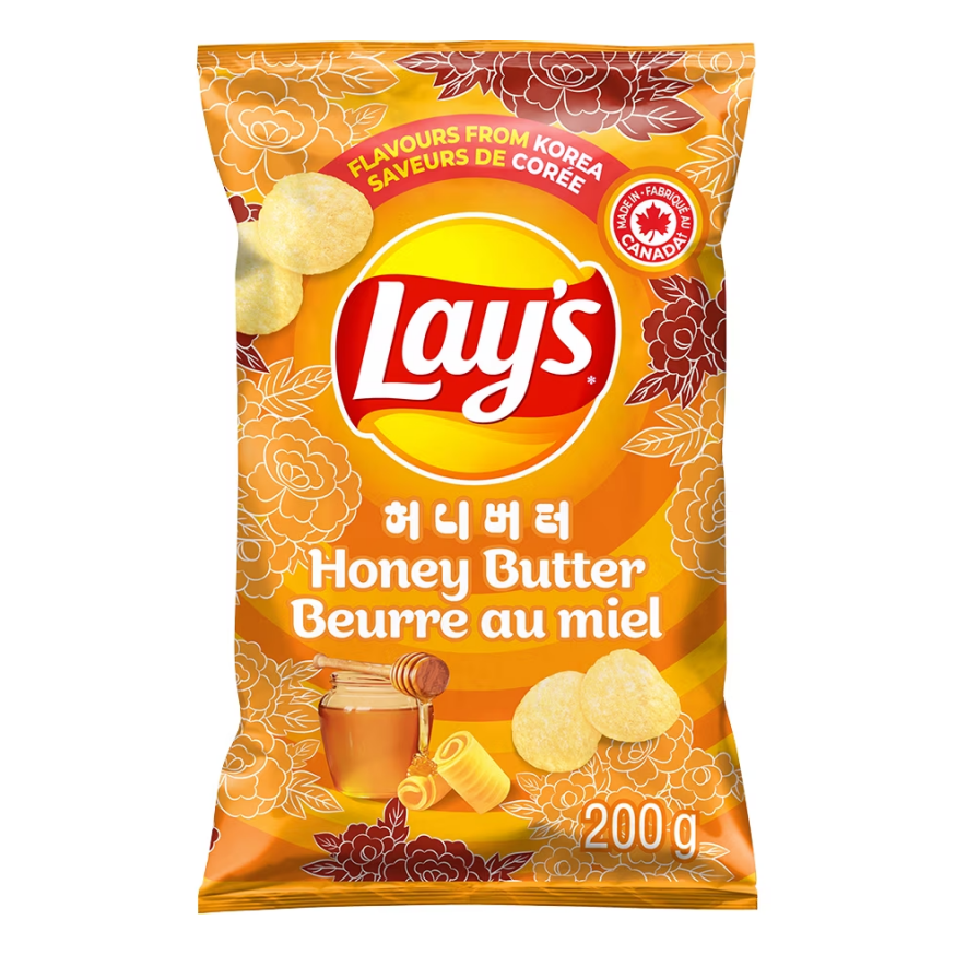 Lays Potato Chips Honey Butter Flavor Family Size Bag 200g