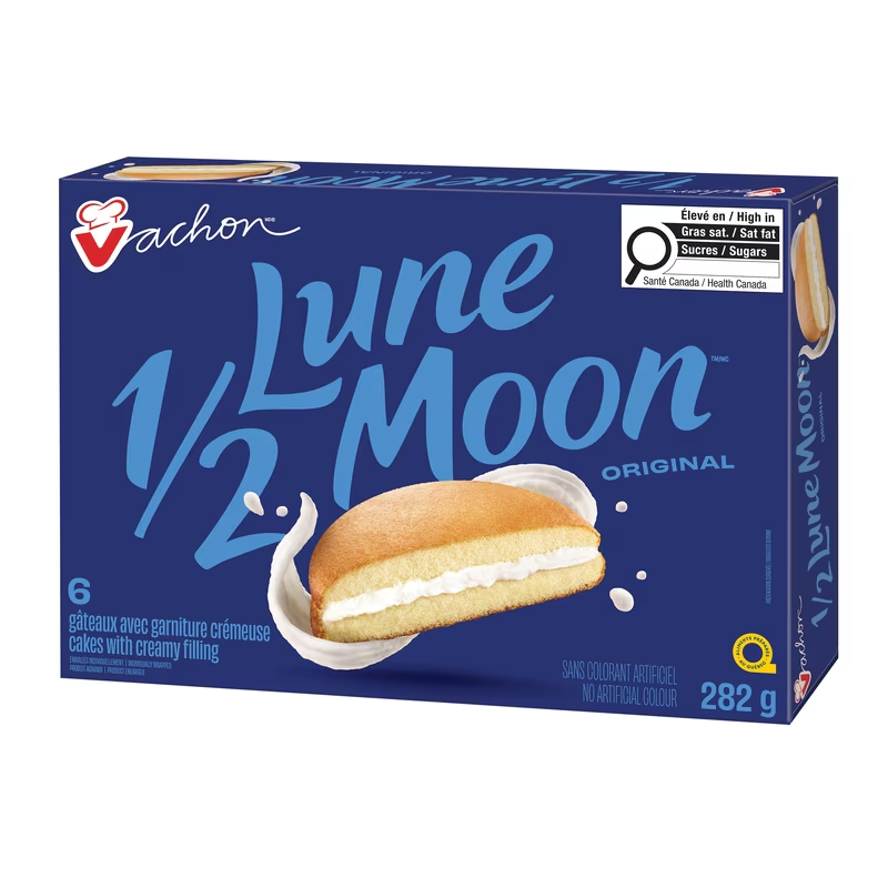 Vachon 1/2 Lune Moon Vanilla Flavor Cakes 6ct Box