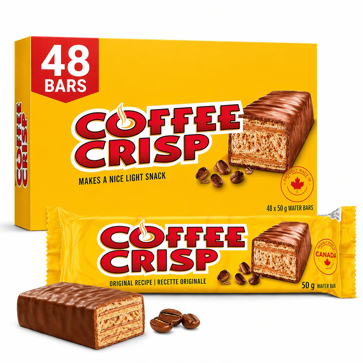 Nestlé Coffee Crisp Chocolate Bar 50g – Crispy Wafer & Coffee Cream