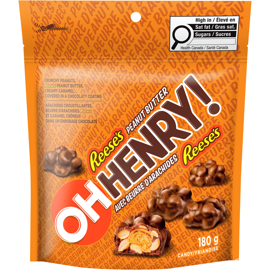 OH HENRY! Bite Sized Pieces with Reese‘s Peanut Butter 180g/6.3oz