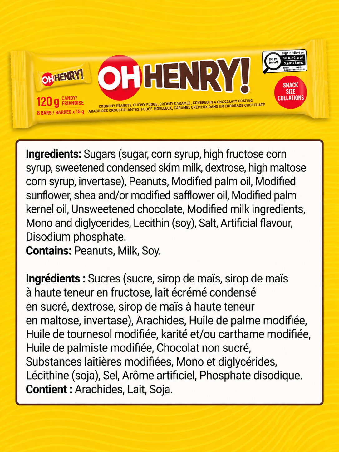OH HENRY! Chocolate Candy Bars Bundle, Snack Size Treats, 2 x 4.23 OZ,