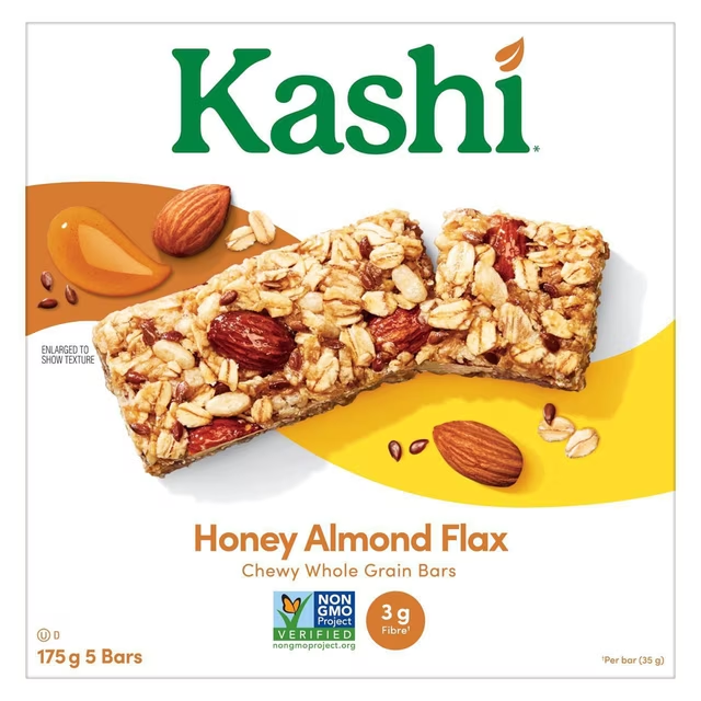 Kashi Whole Grain Bars Honey Almond Flax 175g 5 bars