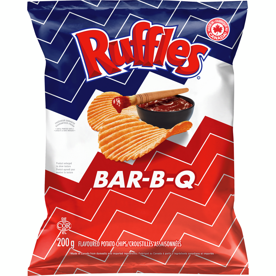 Ruffles Bar-B-Q Potato Chips 200g