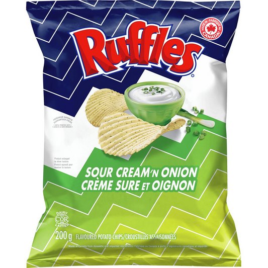 Ruffles Sour Cream 'n Onion Potato Chips 200g