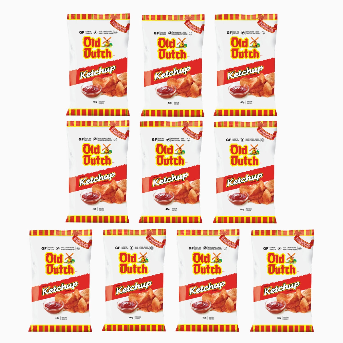 Old Dutch Ketchup Potato Chips Minis 40g x 10ct