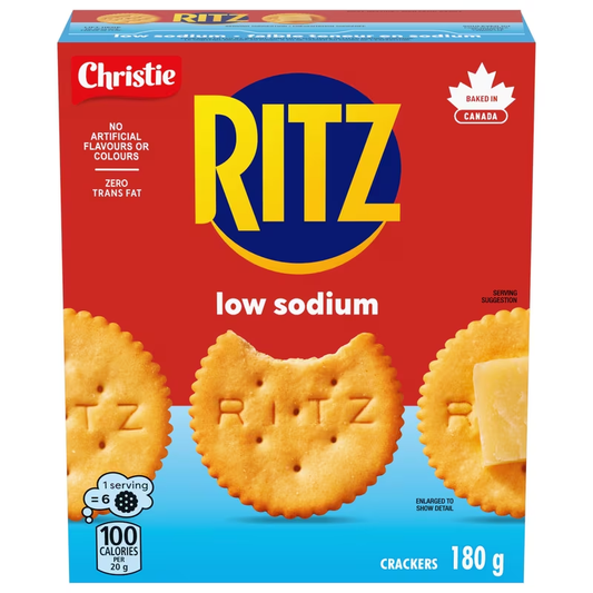 RITZ Low Sodium Crackers 180g classic crispy crackers