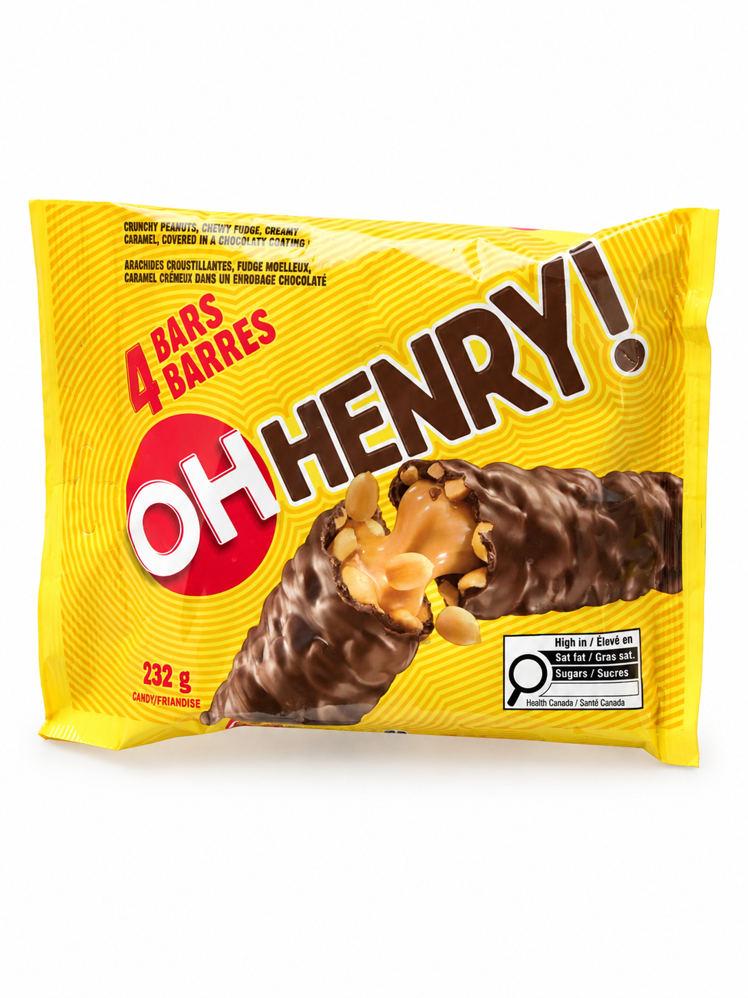 OH HENRY! Chocolate Candy Bars, Peanut Caramel Fudge, 8.18 OZ,4×58g full size chocolate bars with peanuts,caramel & fudge. Individually wrapped for convenient storage and classic snacking