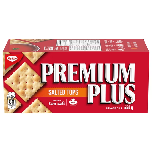 Premium Plus Salted Tops Crackers 450g with sea salt