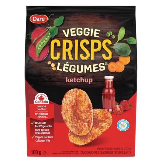 Dare Veggie Crisps Ketchup 100g made with real vegetables