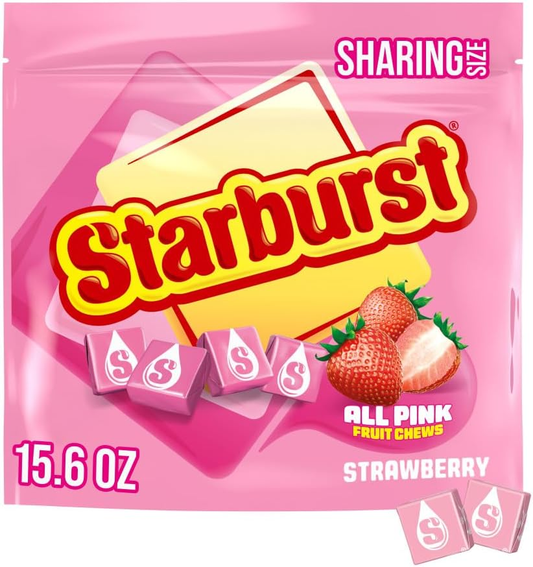 All Pink Strawberry Fruit Chews 442g Bag