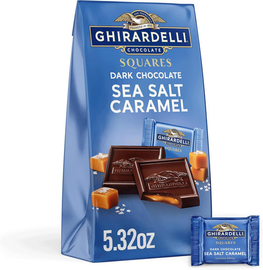 Sea Salt Caramel Dark Chocolate Squares 151g