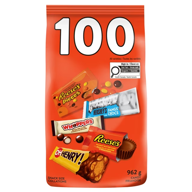 Assorted Chocolate Snack Size Candy 100 Count 962g