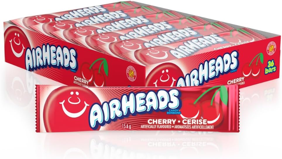 Cherry Flavoured Chewy Candy Bars 36 Count Box