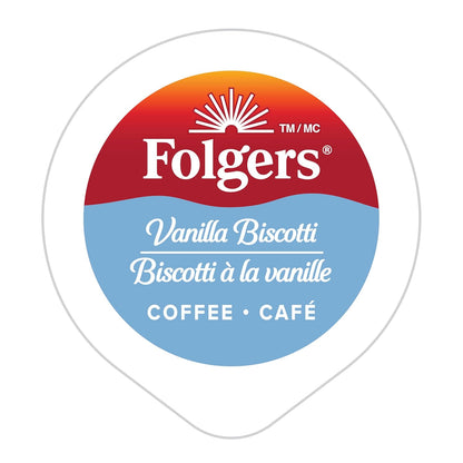 Folgers Vanilla Biscotti Coffee K-cups, 30 Count