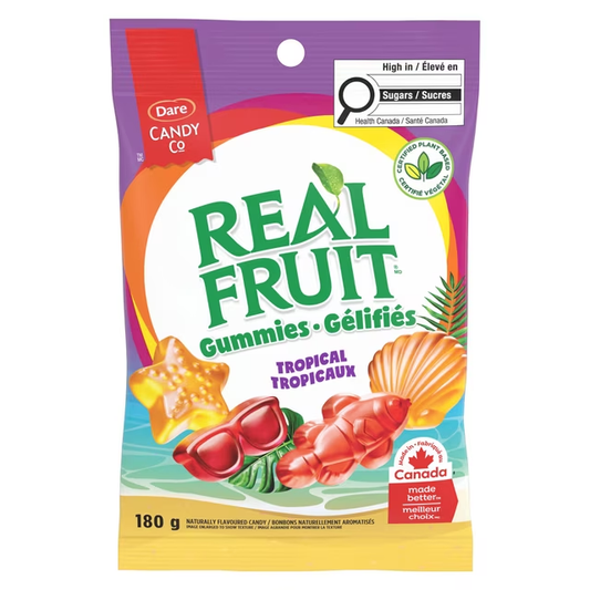 Dare REALFRUIT Tropical Gummies 180g made with real fruit