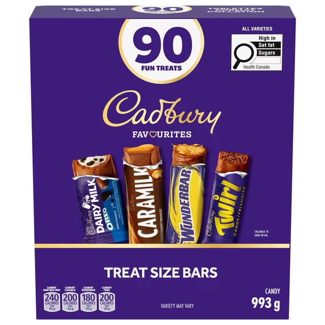 Assorted Treat Size Chocolate Candy Variety Pack 90 Count 993g