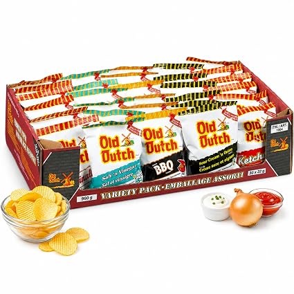 Old Dutch Chips Minis Variety Pack 30 x 32g Assorted Potato Chips Snack