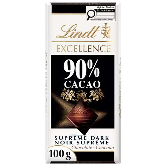 Lindt EXCELLENCE 90% Cacao Supreme Dark Chocolate Bar 100g