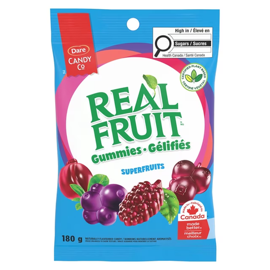 Dare REALFRUIT Superfruit Gummies 180g made with real fruit