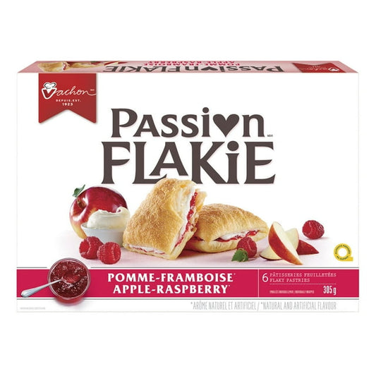 Vachon Passion Flakie 305g box, showing the packaging and individually wrapped pastries