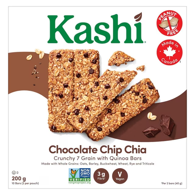 Kashi Seven Grain Chocolate Chip Chia with Quinoa Bars 200g