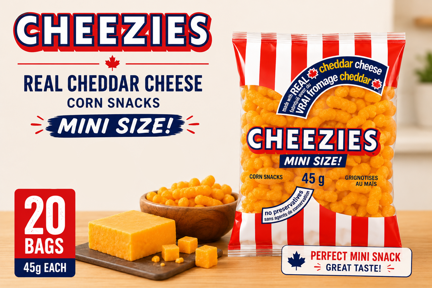 Hawkins Cheezies Mini Bags 45g x 20ct