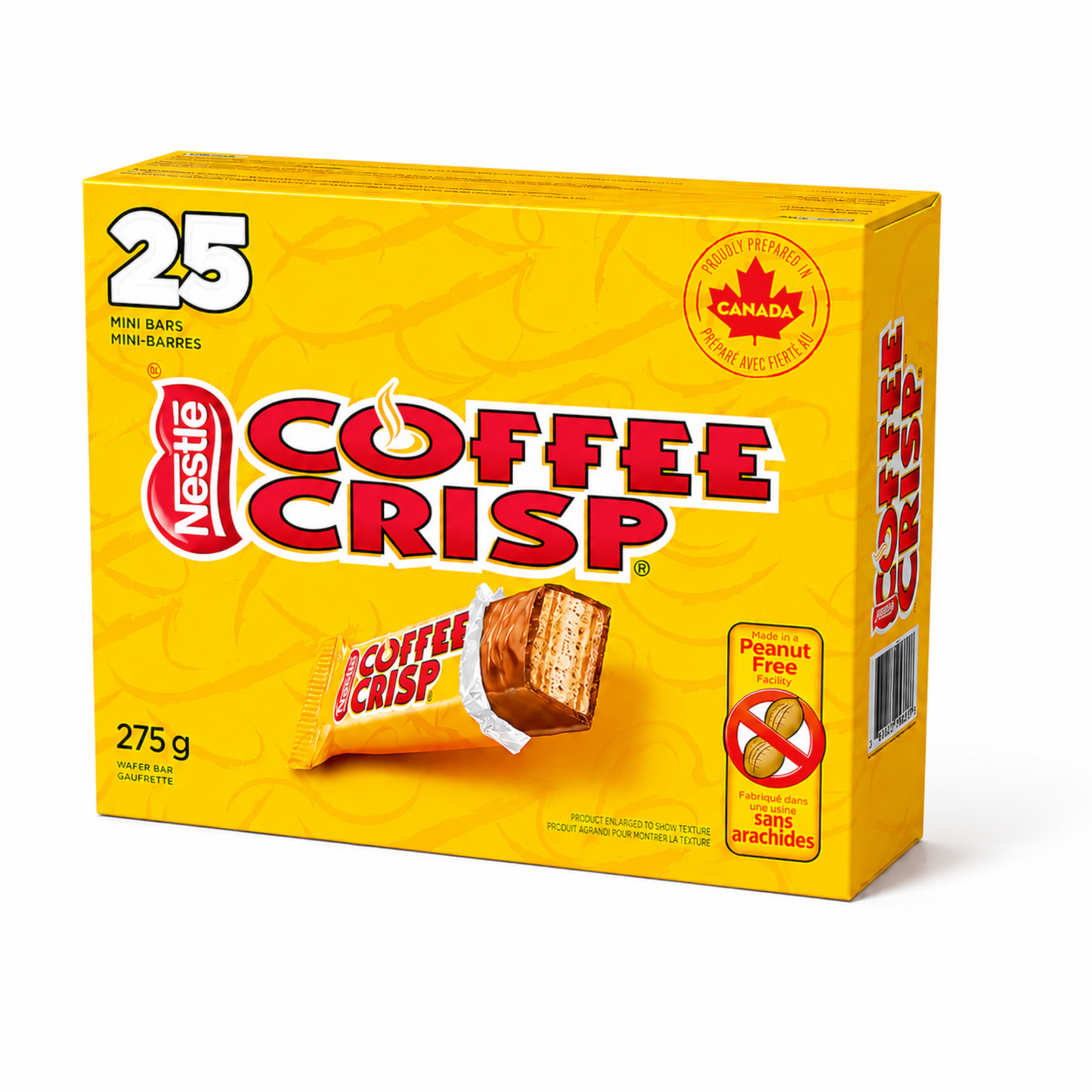 Coffee Crisp Mini Chocolate Bars, 25ct Snack Size, Individually Wrapped