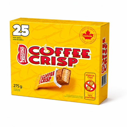 Coffee Crisp Mini Chocolate Bars, 25ct Snack Size, Individually Wrapped