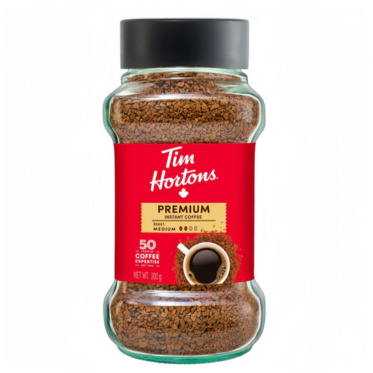 Tim Hortons Instant Coffee 300g – 100% Arabica Coffee, Medium Roast, Instant Dissolving for Home, Office & Travel