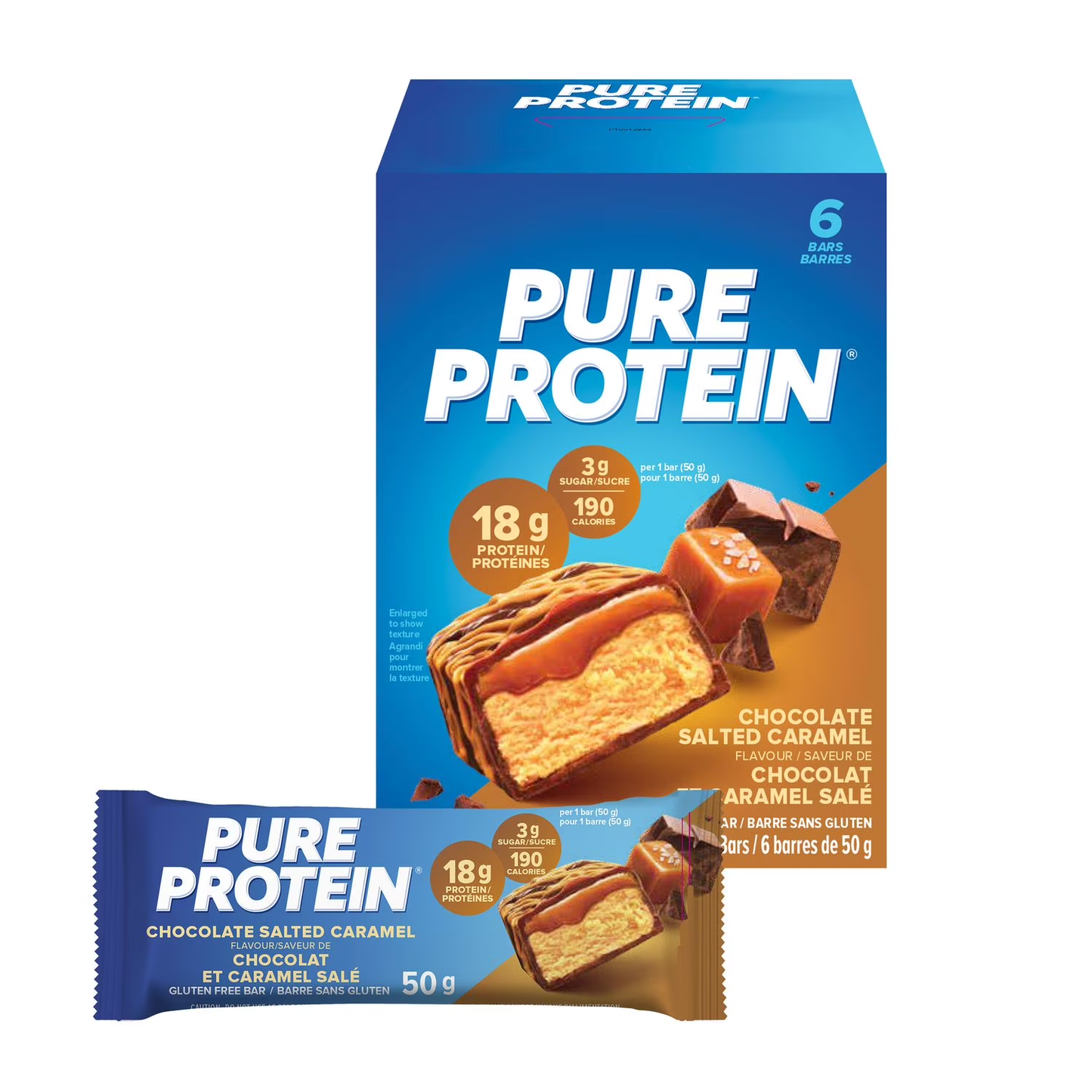 Pure Protein Chocolate Salted Caramel Bars 6ct x 50 g