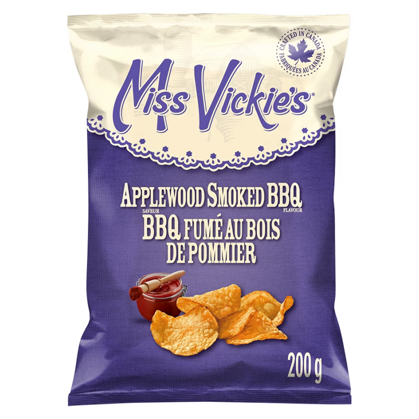 Miss Vickie's Kettle Cooked Potato Chips 200g (Applewood Smoked BBQ)