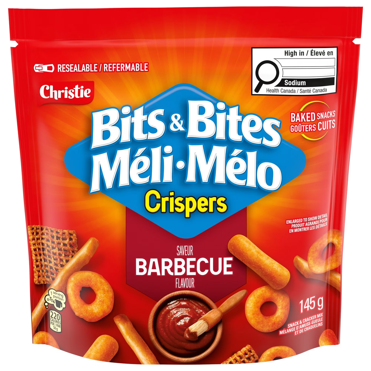 Crispers Bits & Bites Barbecue Crackers 145g
