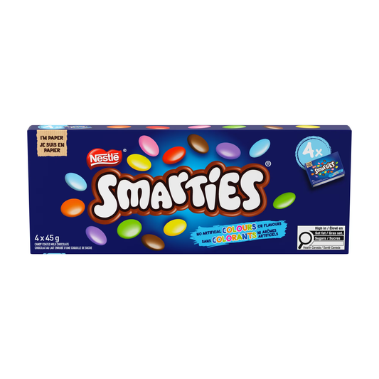Smarties Candy Coated Milk Chocolate 4 x 45g