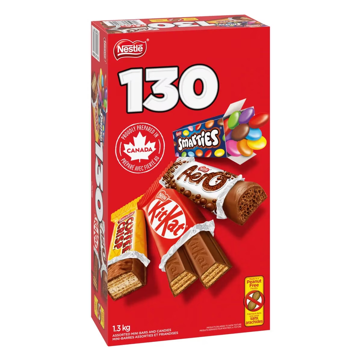 Canadian Nestle Chocolate Favorites Variety Pack Mini Bars 130ct, Peanut Free, 1.3kg