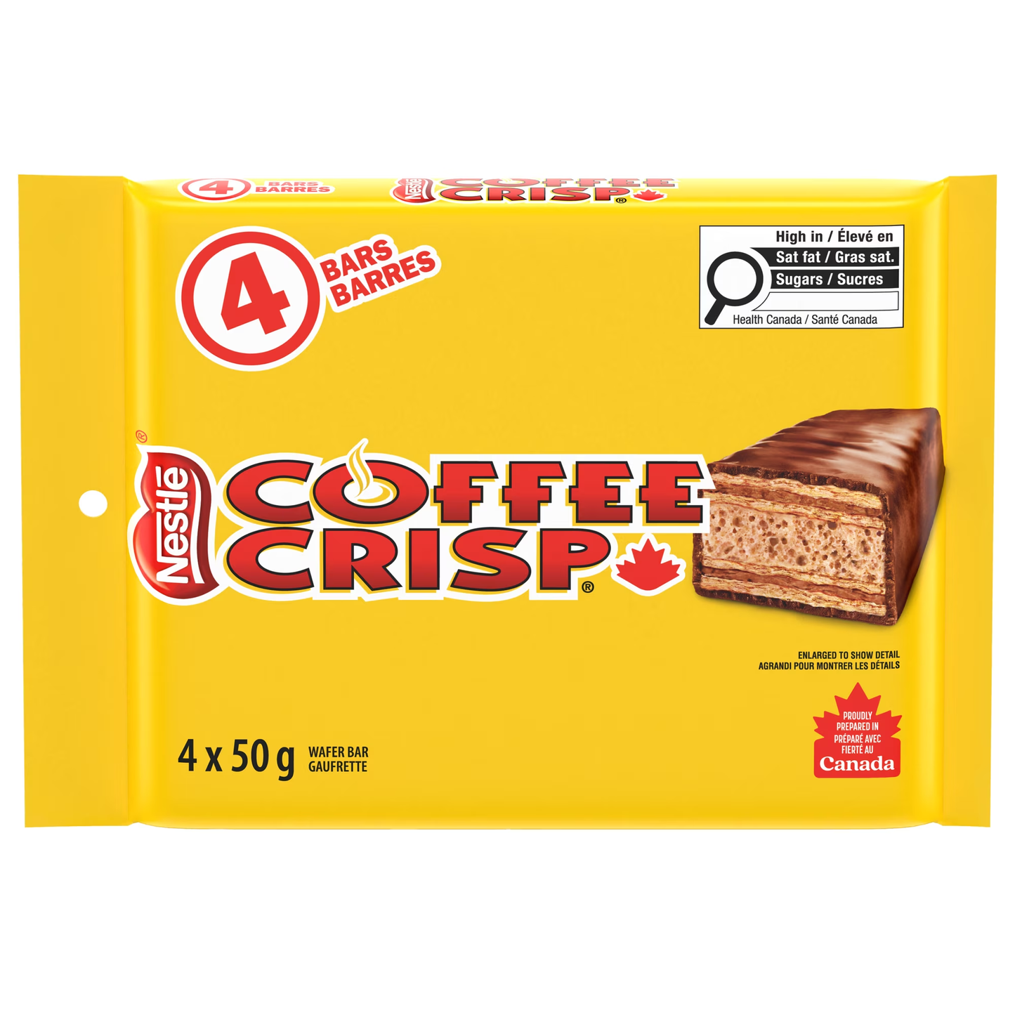 Nestlé Coffee Crisp Chocolate Bars 4 x 50g – Crispy Wafer & Coffee Cream