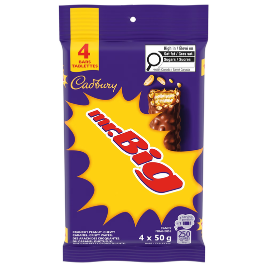 Mr.Big Chocolatey Candy Bars Full Size 50g x 4ct