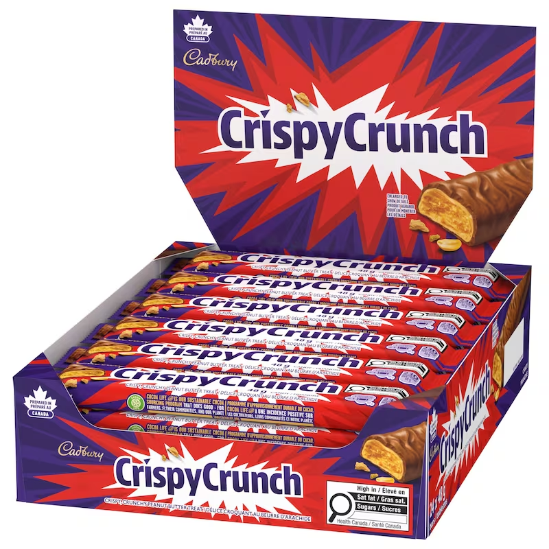 Crispy Crunch Chocolatey Candy Bars Full Size 48g each