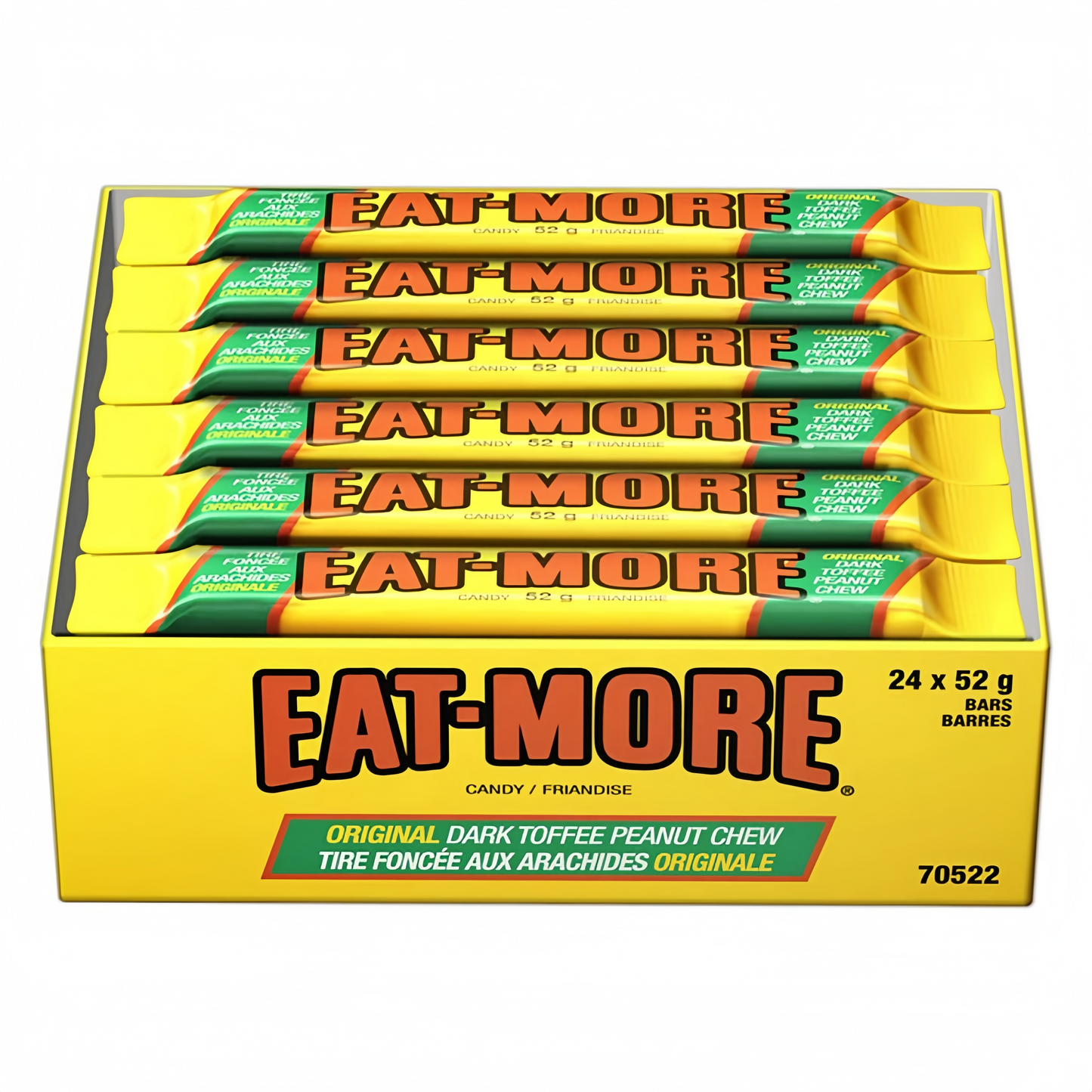 Eat-More Chocolate Candy Bars Full Size 52g x 24ct Box