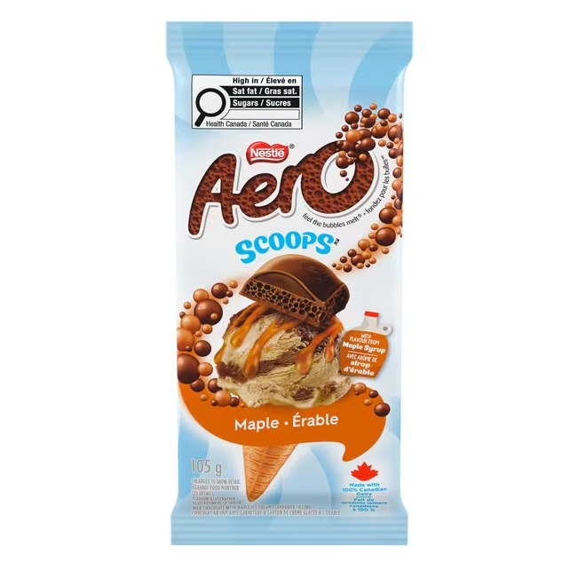 AERO Scoops Chocolate Bars Maple Flavor 105g