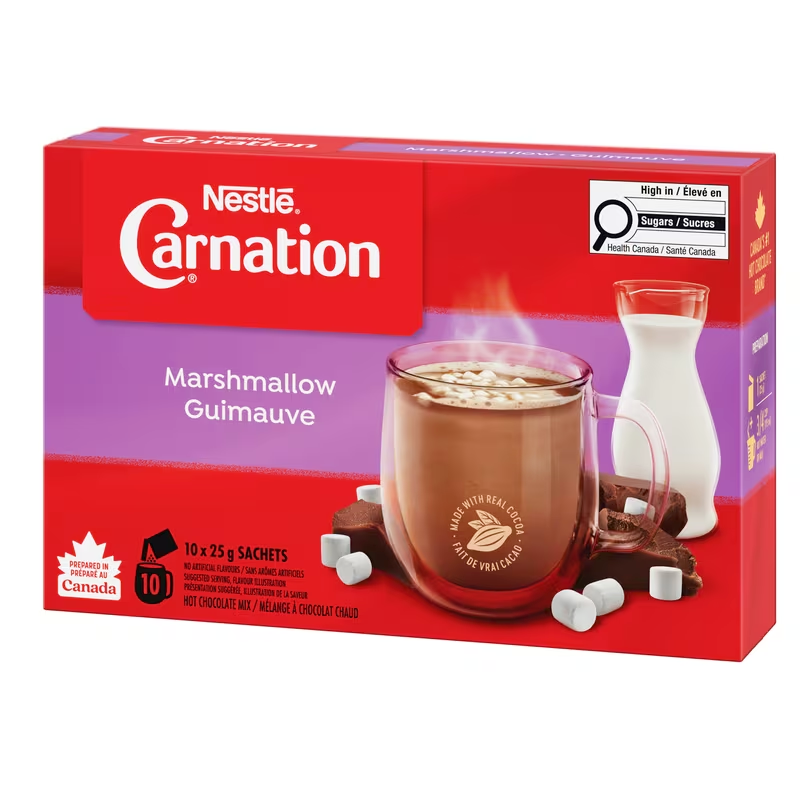 Carnation Marshmallow Hot Chocolate 25g x 10ct Sachets